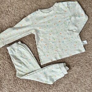 Lasi Baby Kids Pajamas Set Long Sleeve Top Pants White Cloud Print 110/52